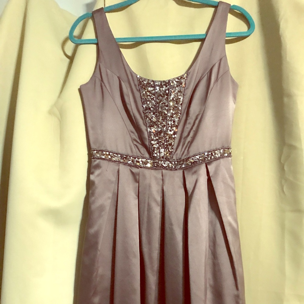THEME grey sparkle party mini dress